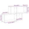 vidaXL Wall Shelf Artisan Oak Engineered Wood 39.4 x 7.1 x 20.9 in