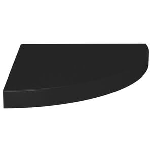 vidaXL Corner Shelf Black Honeycomb MDF, Metal