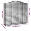 vidaXL Gabion Basket Set of 14 Silver Galvanized Iron Large