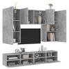 vidaXL TV Wall Unit Concrete Grey Engineered Wood Medium TV Wall Unit