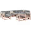 vidaXL Garden Sofa Set Reddish-brown Solid Douglas Fir wood Large