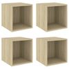 vidaXL Wall Cabinet Set of 4 Sonoma oak Engineered wood Medium
