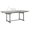 vidaXL Garden Table Grey Solid Acacia wood Medium Extendable