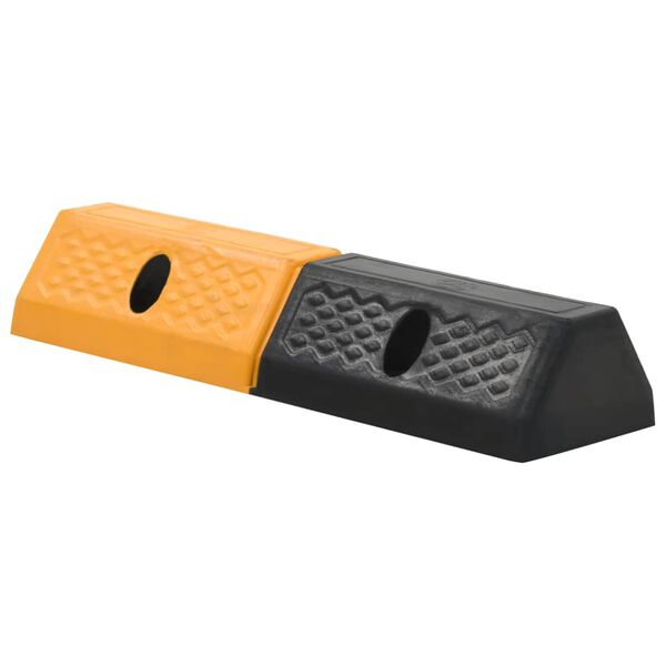 vidaXL Parking Blocks 2 pcs Rubber 19.3x5.9x3.5"