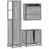 vidaXL Bathroom Furniture Set Grey sonoma Engineered wood, metal Medium
