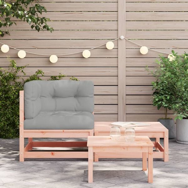 vidaXL Patio Sofa Corner with Cushions and Footstool