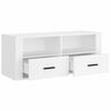 vidaXL TV Cabinet White Engineered wood 39.4 x 13.8 x 15.7 in TV Cabinet