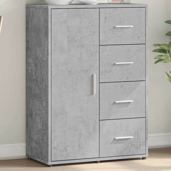 vidaXL Sideboard Concrete Grey Engineered Wood Medium Sideboard