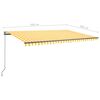 vidaXL Retractable Awning Yellow and white
