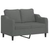 vidaXL 2-seater Sofa Dark Grey Fabric (100% polyester), metal, textilene