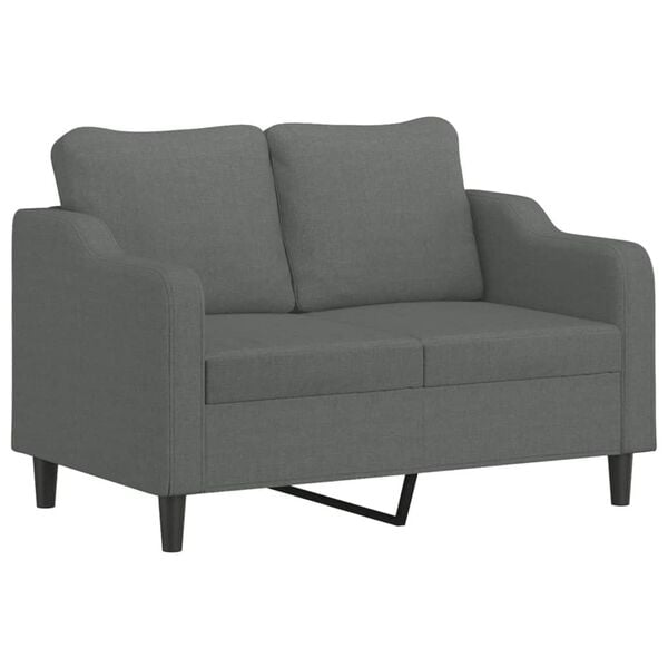 vidaXL 2-seater Sofa Dark Grey Fabric (100% polyester), metal, textilene