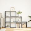 vidaXL Room Divider Bookcase Grey Sonoma Engineered wood 3-Tier
