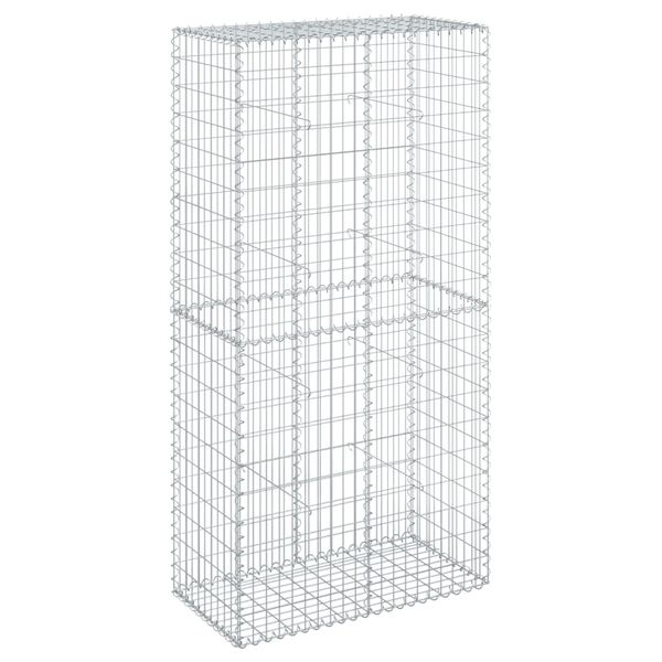 vidaXL Gabion Basket Silver Galvanized Iron Extra Large