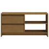 vidaXL TV Cabinet Honey brown Solid pinewood Small Storage TV Cabinet