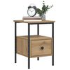 vidaXL Bedside Cabinet Artisan Oak Engineered wood, Iron Compact