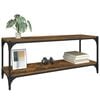 vidaXL TV Cabinet Smoked oak Engineered wood, steel