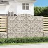 vidaXL Gabion Basket Silver Galvanized iron 118.1 in x 19.7 in x 86.6 in