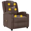 vidaXL Massage Reclining Chair Brown Faux Leather