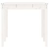 vidaXL Garden Table White Solid Pine Wood Medium Classic/Traditional