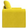 vidaXL Sofa Bed Yellow 38.58 x 27.95 x 32.68 in Velvet