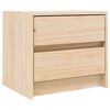vidaXL Bedside Cabinet Set of 2 Natural Pine Solid Pine Wood