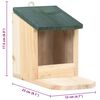 vidaXL Squirrel House Natural Wood Firwood, PVC Medium Tiltable