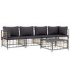 vidaXL Garden Lounge Set Dark Grey Poly rattan Large Modular