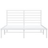 vidaXL Bed Frame White Steel 47.2x78.7 in Bed Frame Rectangular