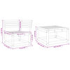 vidaXL Garden Sofa Set Wax brown Solid pine wood 26.4 x 26.4 x 30.7 in