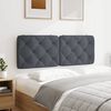 vidaXL Headboard Cushion Dark Grey Velvet 55.1 in Headboard Cushion