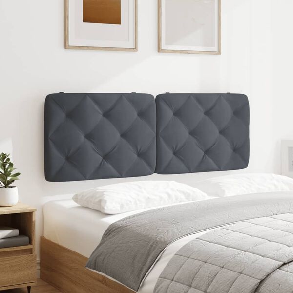 vidaXL Headboard Cushion Dark Grey Velvet 55.1 in Headboard Cushion