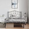vidaXL Bed Frame Black Steel Twin Bed Frame Rectangular Modern