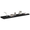 vidaXL Wall Shelf Black Honeycomb MDF, Metal 47.2 x 9.3 in Wall mounting
