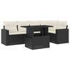 vidaXL Garden Sofa Set Black, Cream White