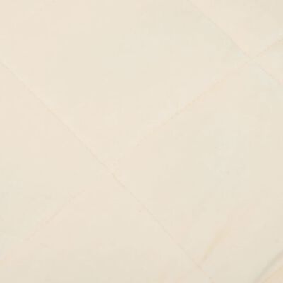 vidaXL Weighted Blanket Light Cream 86.6"x92.5" 24.3 lb Fabric