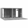 vidaXL TV Cabinet Set Wall-mounted 3 pcs Grey Engineered Wood