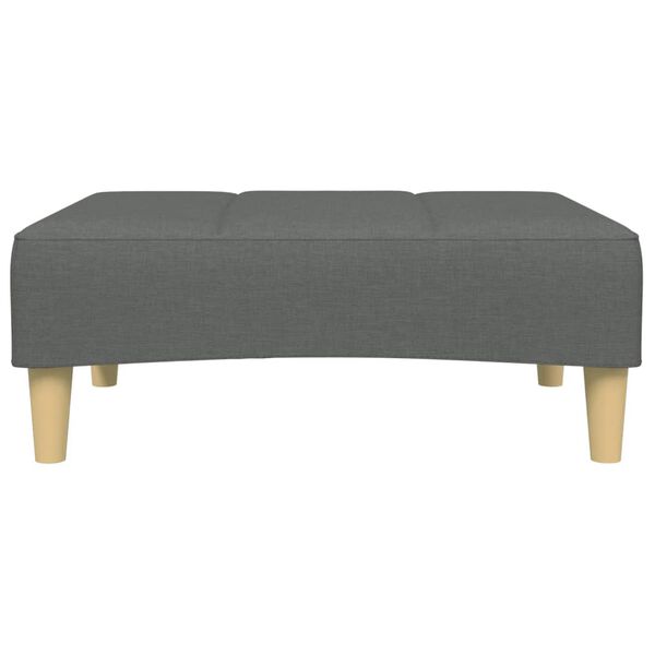 vidaXL Footstool Dark gray Polyester, plywood, plastic, foam