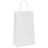 vidaXL Paper Bags 250 pcs with Handles White 21x11x36 cm
