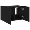 vidaXL TV Wall Cabinet Black Engineered wood Medium TV Wall Cabinet