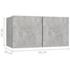 vidaXL TV Cabinet Set Set of 10 Concrete Gray Engineered Wood Medium