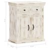 vidaXL Sideboard White Solid mango wood, engineered wood Medium