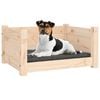 vidaXL Dog Bed Natural wood Solid pine wood Medium Minimalistic