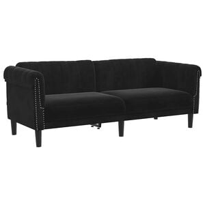 vidaXL Sofa Black Velvet 3-Seater Stylish Piece Sofa Rectangular