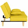 vidaXL Sofa Bed Light Yellow Fabric (100% polyester), plywood Medium