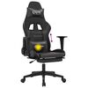 vidaXL Gaming Chair Black and gray Faux leather, metal, plywood, foam