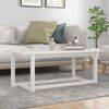 vidaXL Coffee Table White Solid Pine Wood Medium Simplistic
