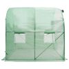 vidaXL Greenhouse Green Galvanized steel, PE mesh fabric Medium