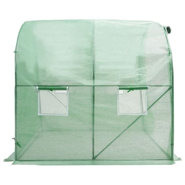 vidaXL Greenhouse Green Galvanized steel, PE mesh fabric Medium