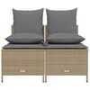 vidaXL Garden Sofa Set Beige and Light Grey PE rattan Modular