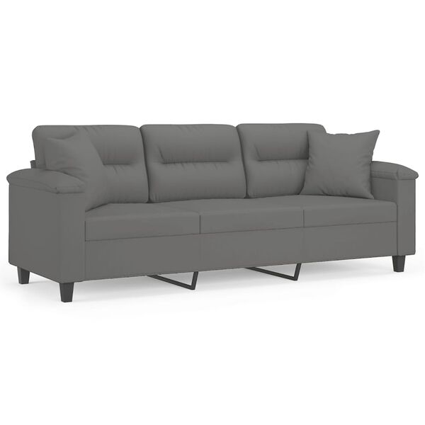 vidaXL 3-seater Sofa Dark grey